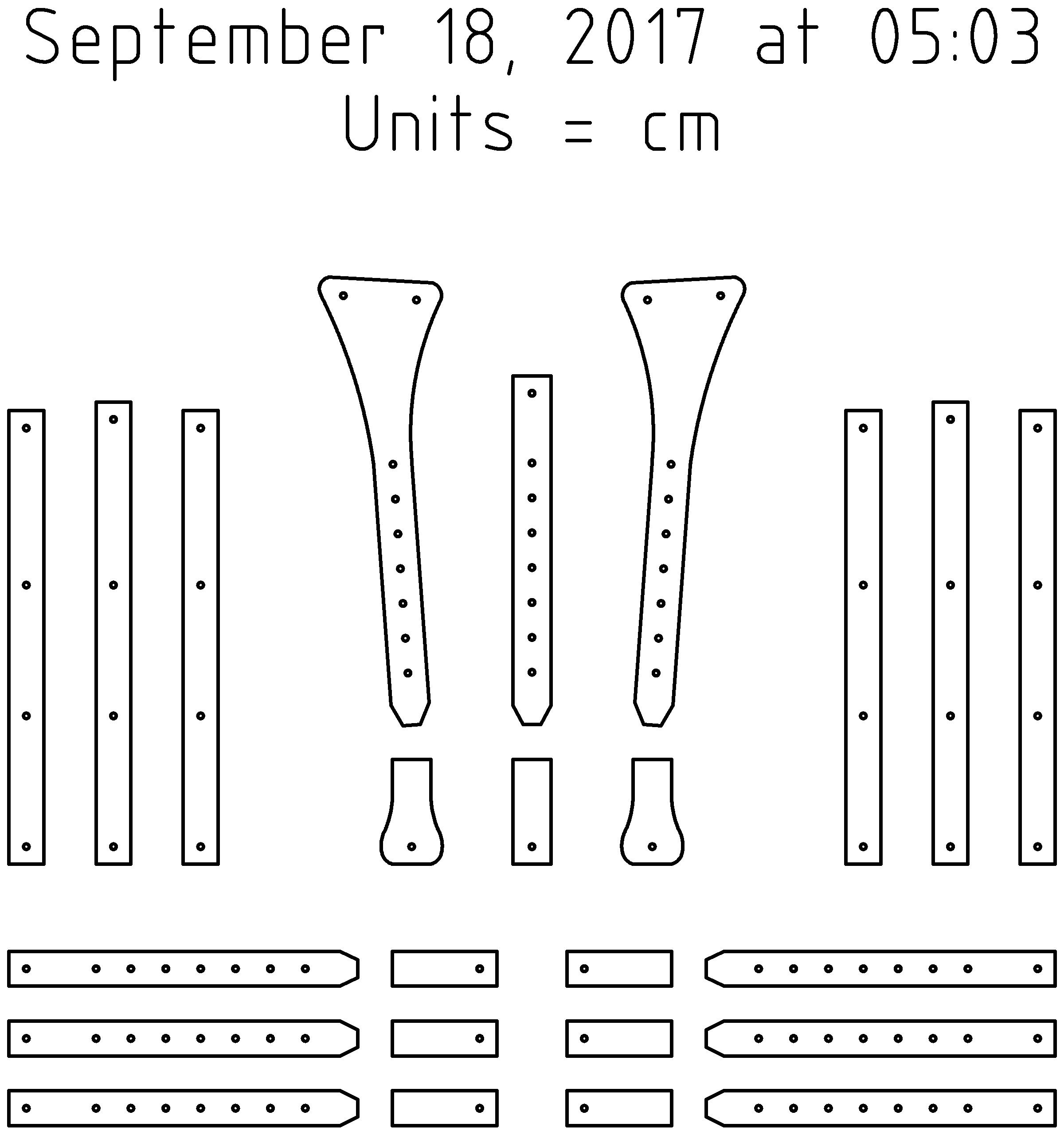 Leather strap layout for the cuirass photographed on a white background.