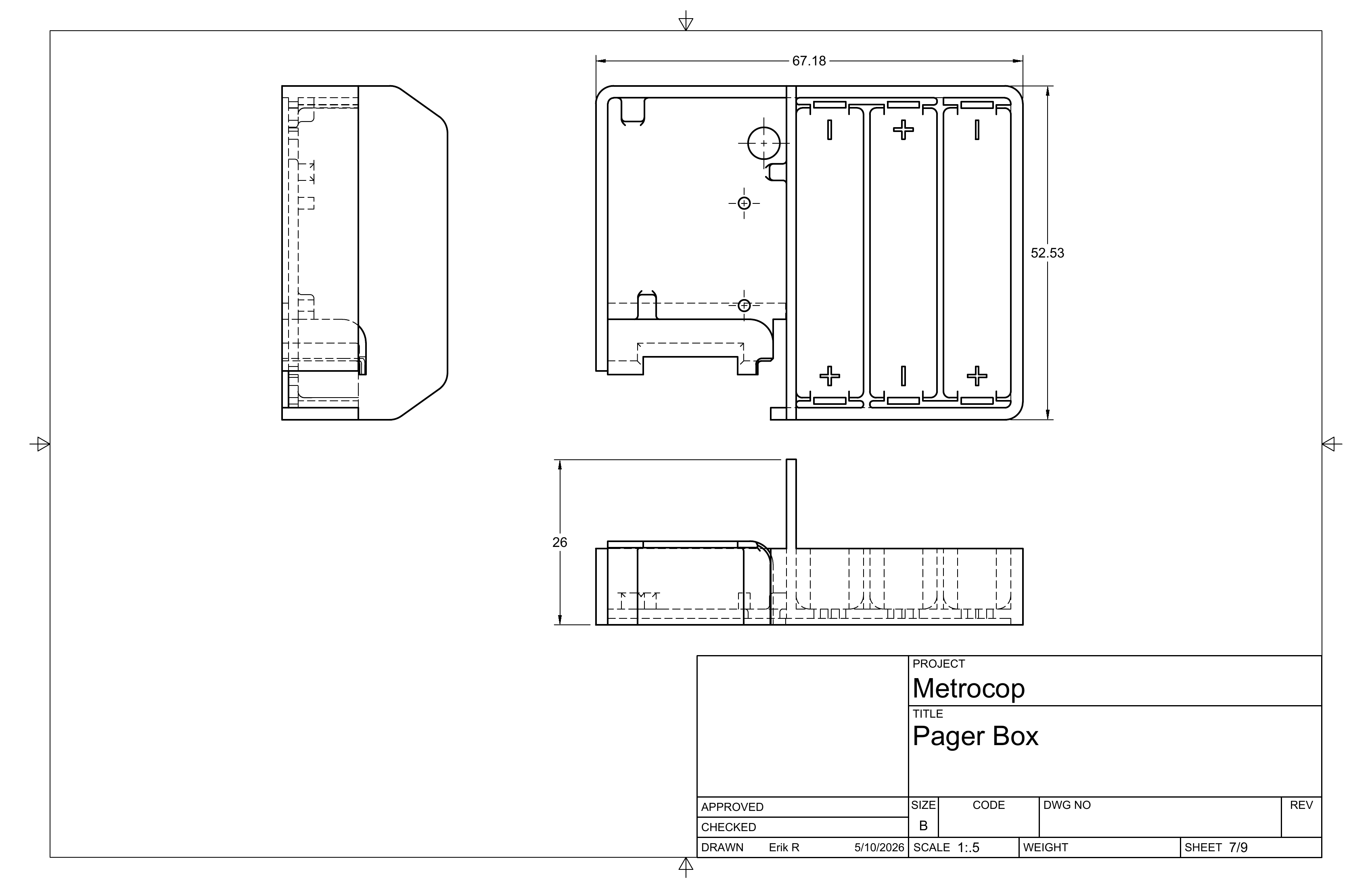 Pager box drawing sheet 7 of 9.