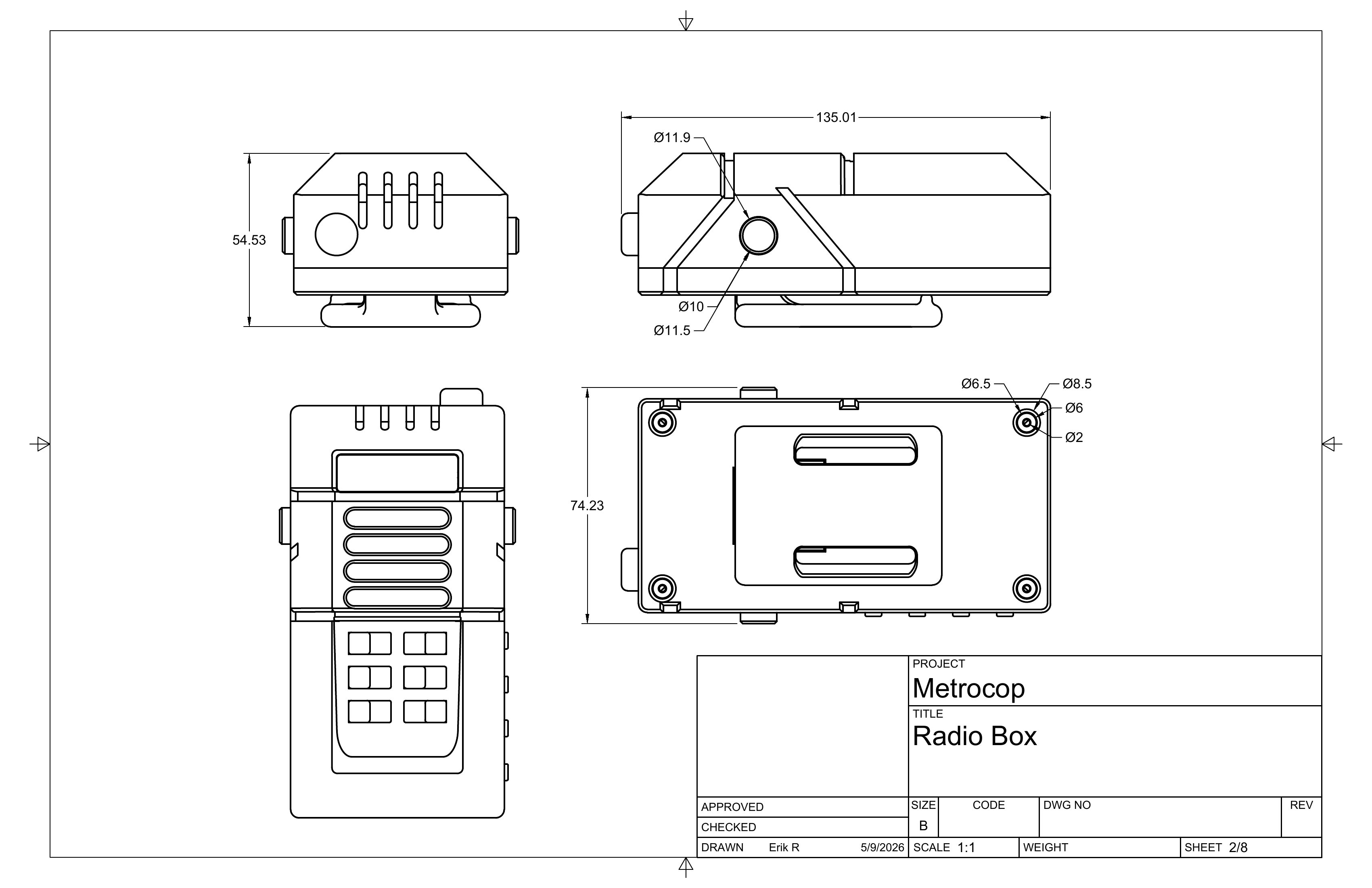 Radio box drawing sheet 2 of 8.