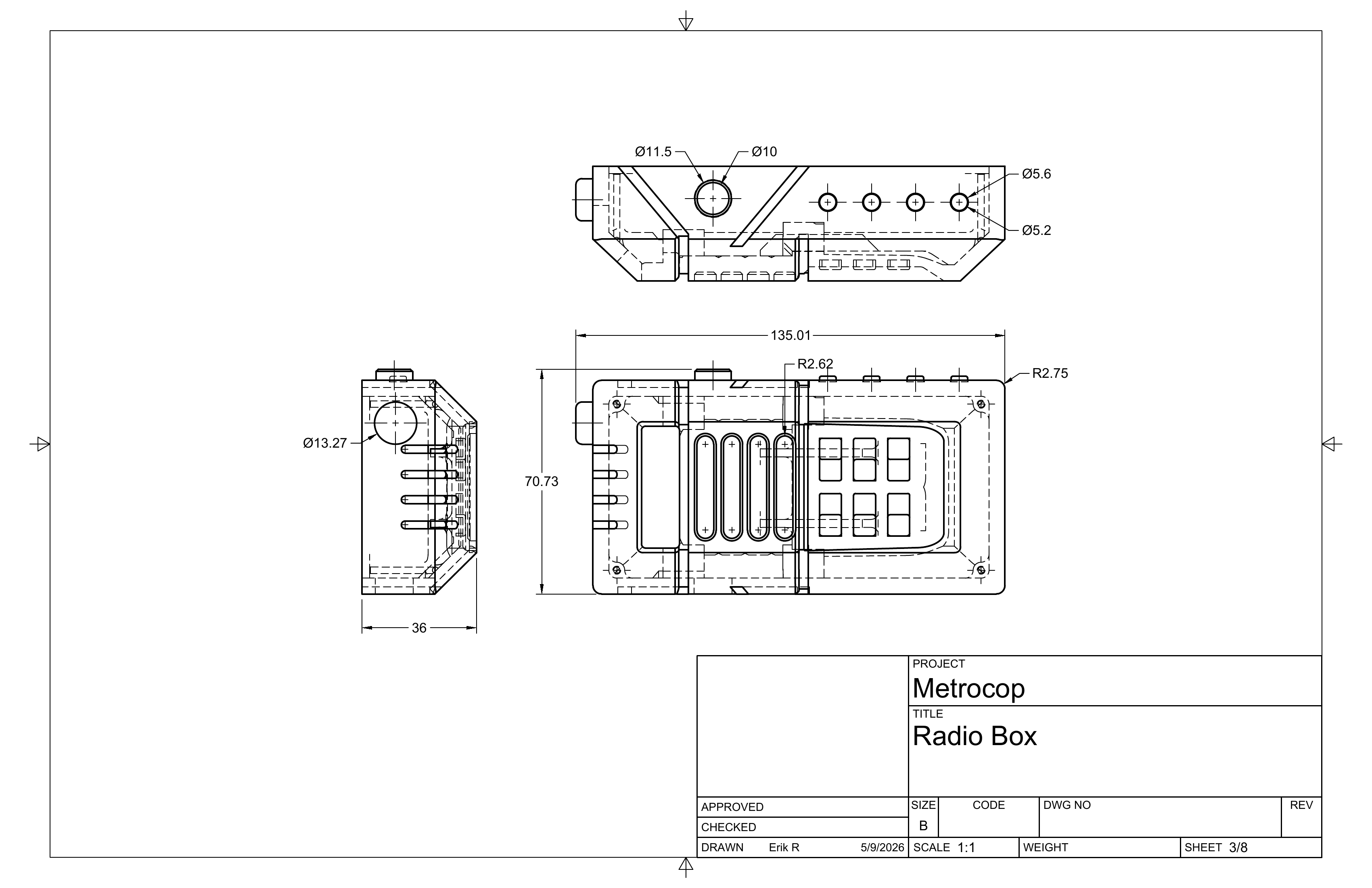 Radio box drawing sheet 3 of 8.