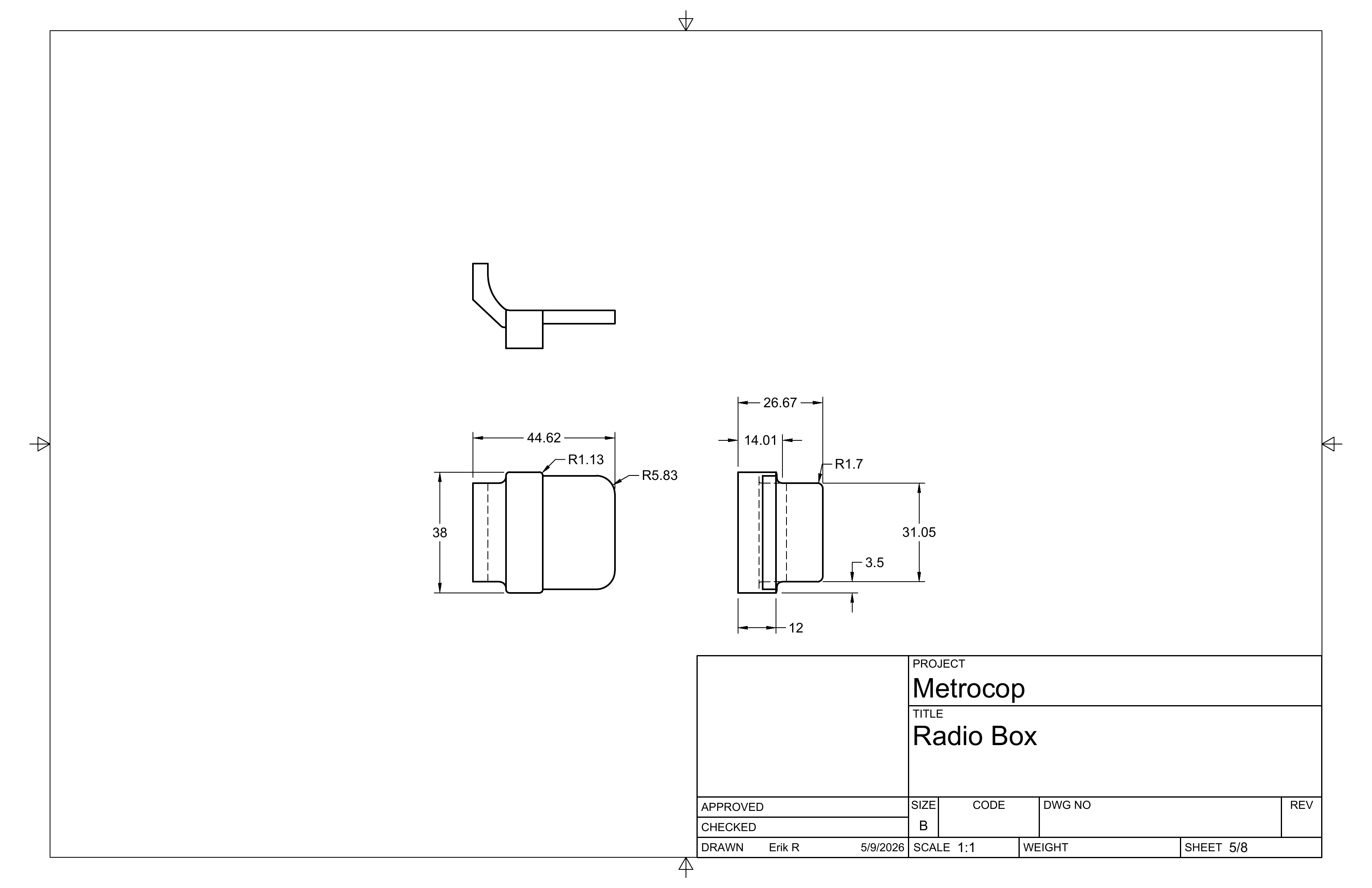 Radio box drawing sheet 5 of 8.