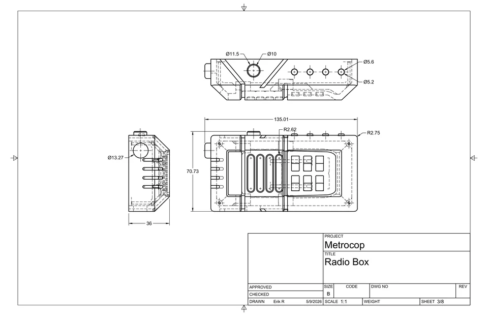 Radio box drawing sheet 3 of 8.