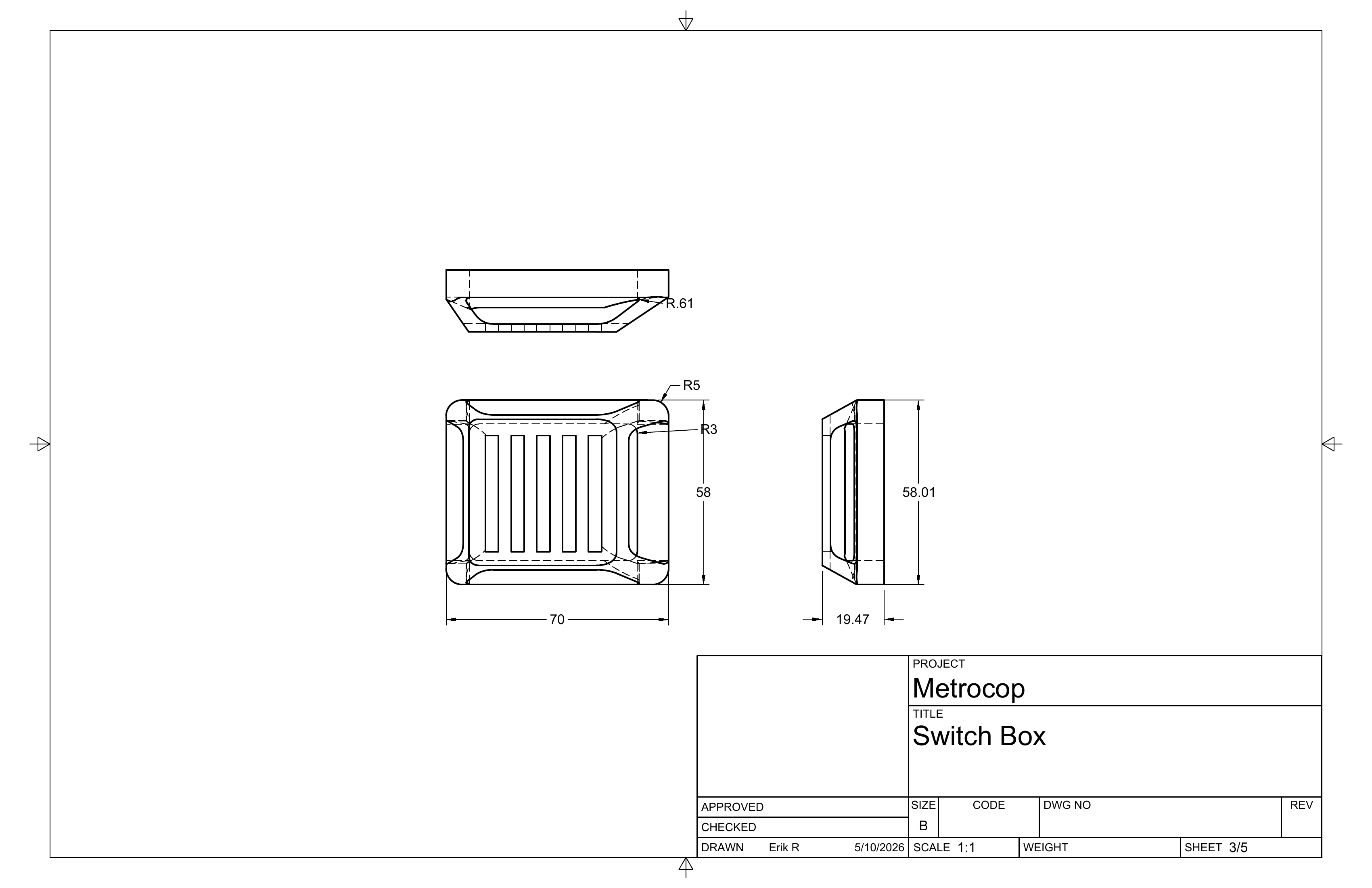 Switch box drawing sheet 3 of 5.