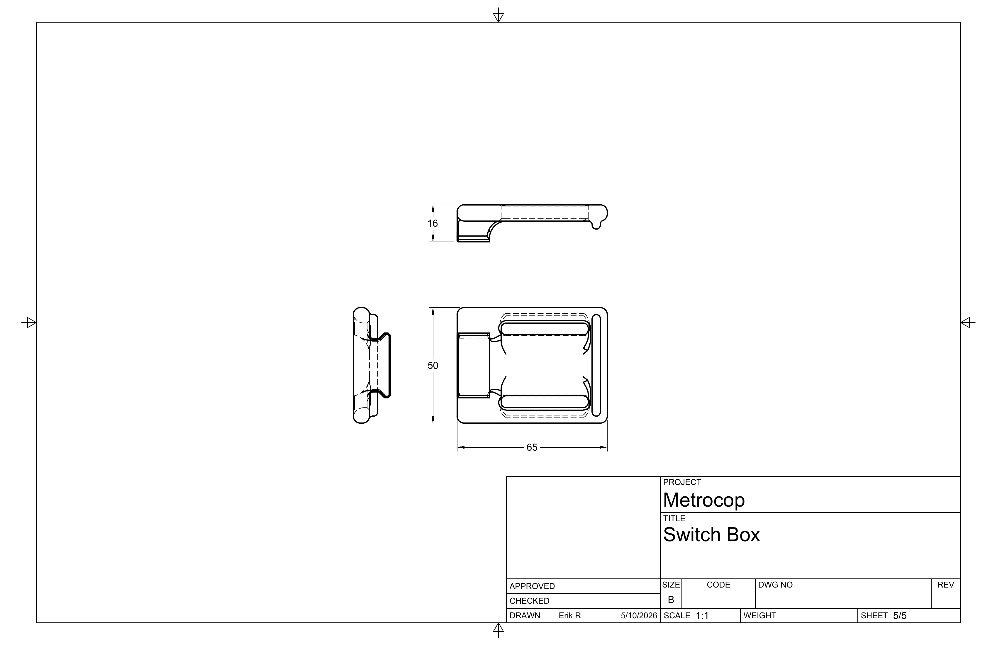 Switch box drawing sheet 5 of 5.