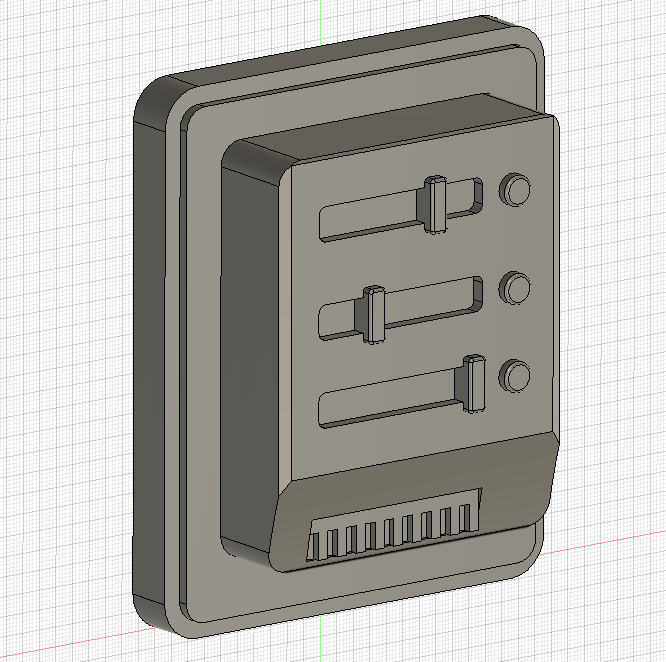 Alternate angle render of the switch belt box.