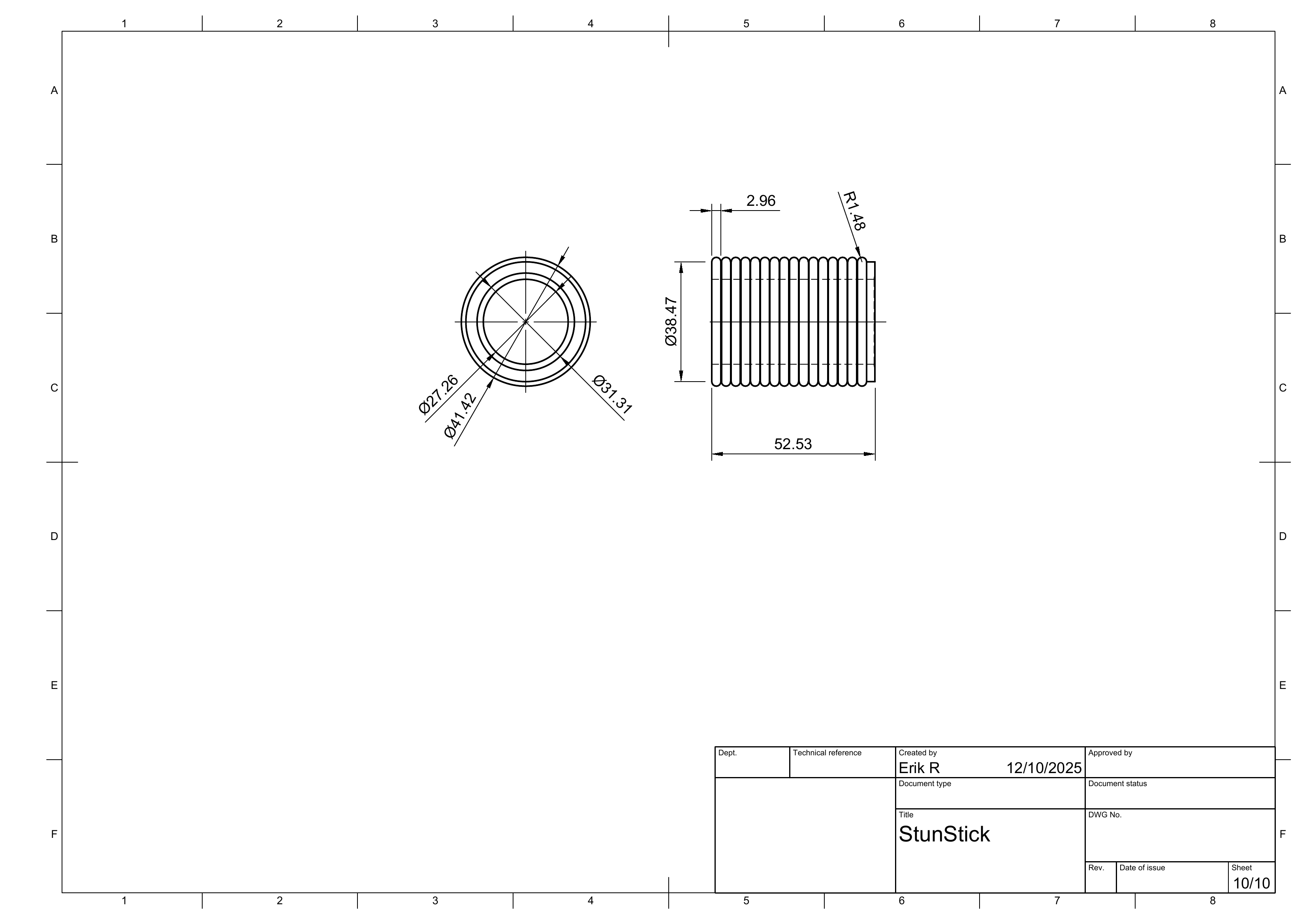 Stunstick drawing sheet 10 of 10.
