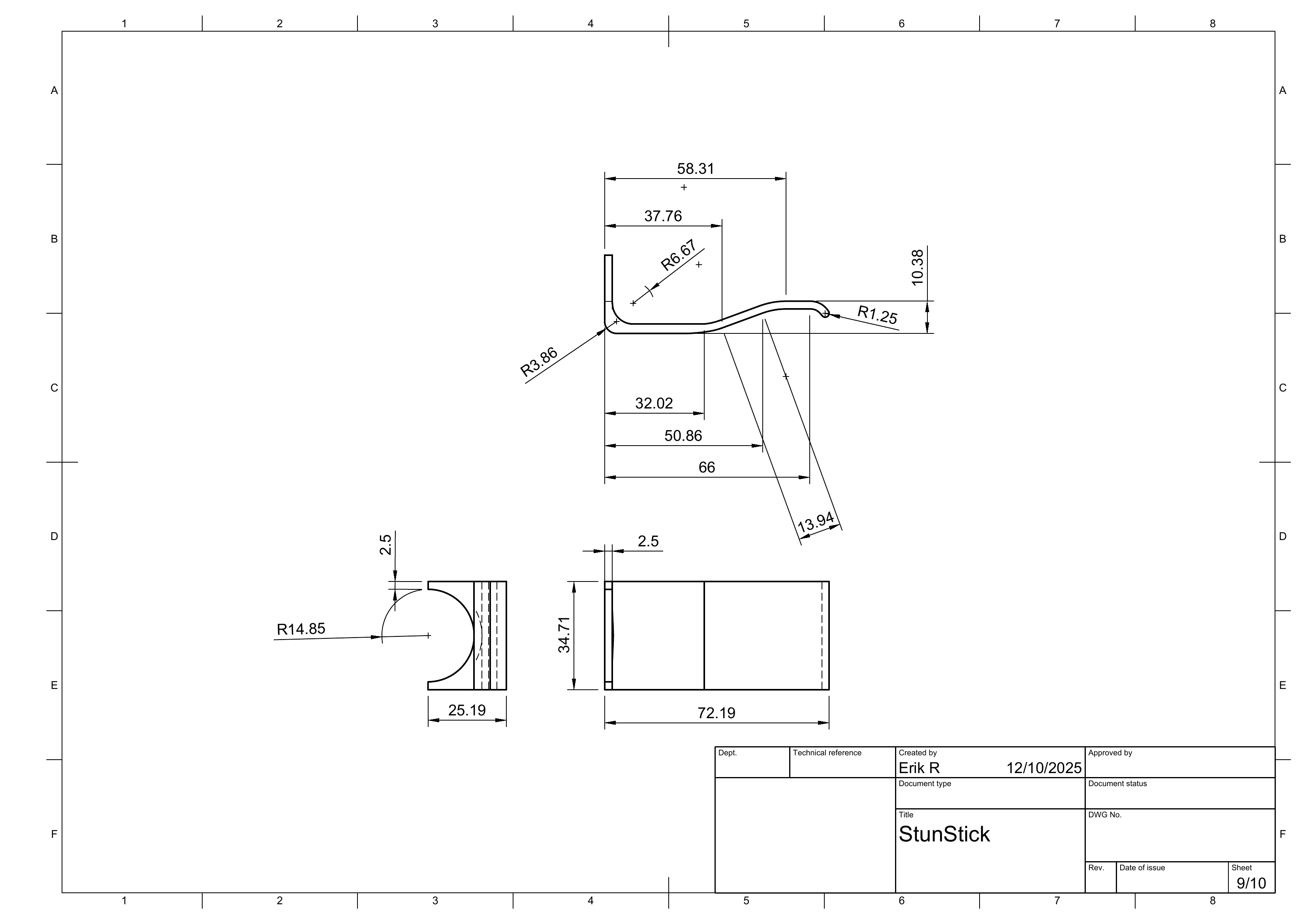 Stunstick drawing sheet 9 of 10.