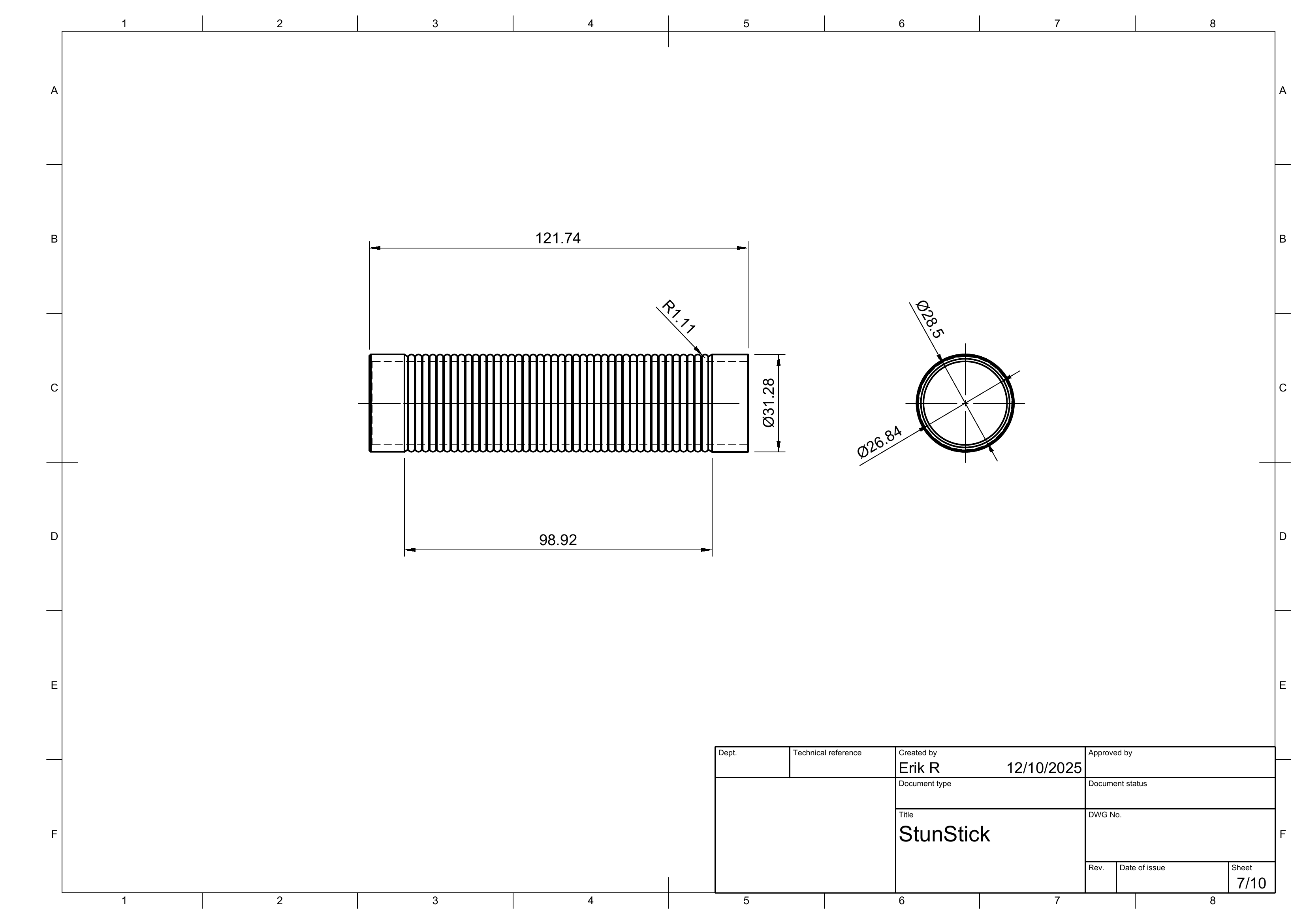Stunstick drawing sheet 7 of 10.