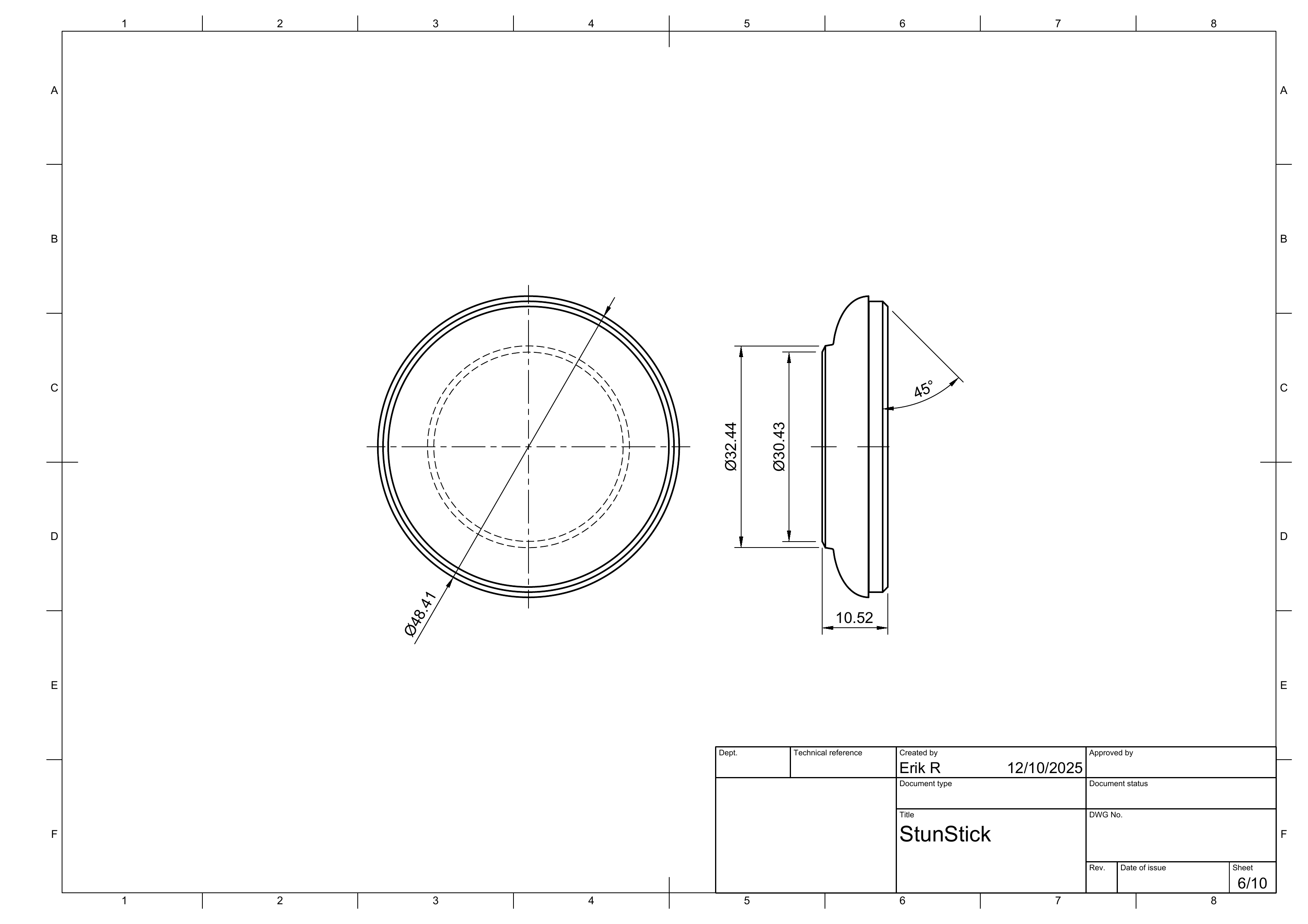 Stunstick drawing sheet 6 of 10.