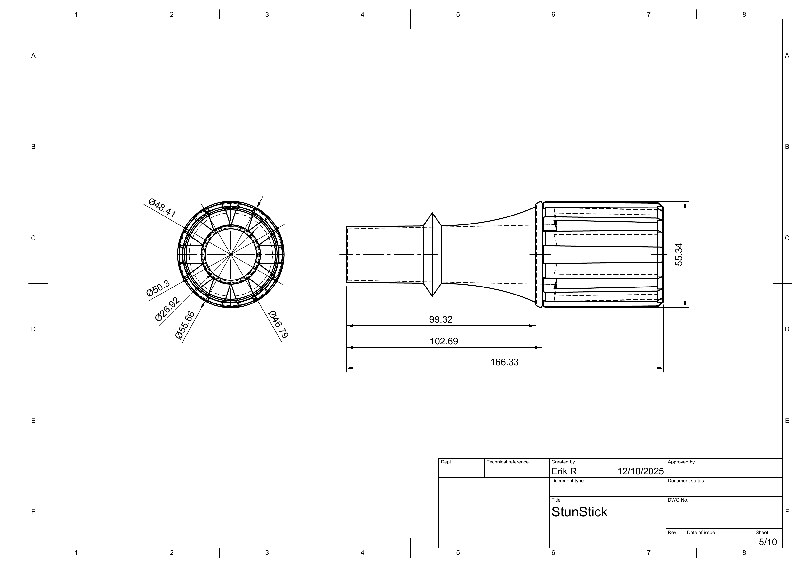 Stunstick drawing sheet 5 of 10.