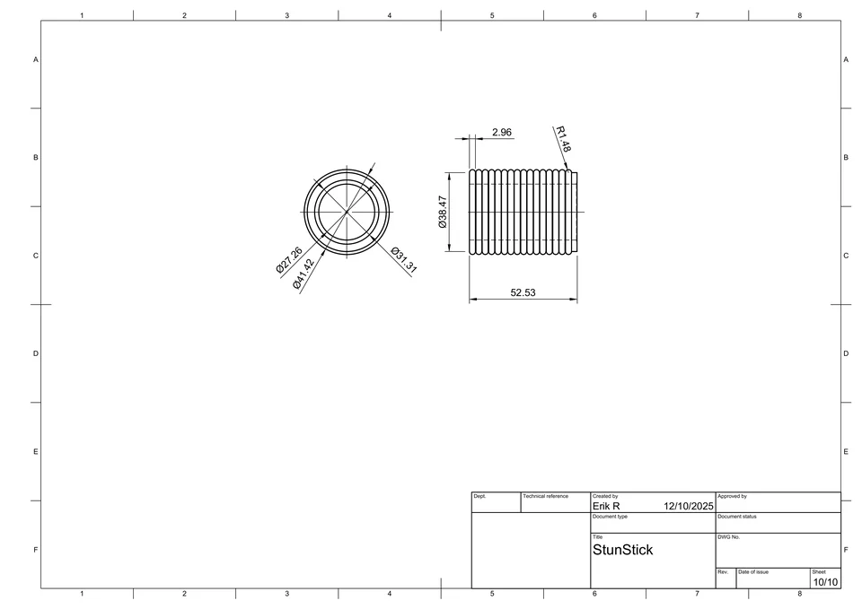 Stunstick drawing sheet 10 of 10.