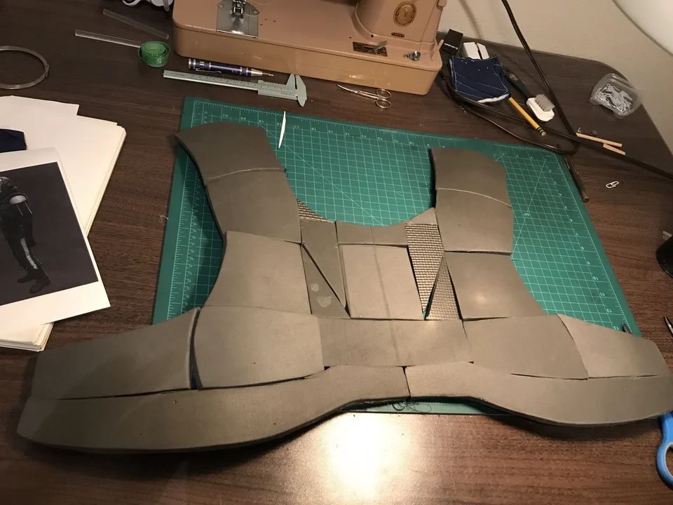 Foam panels and cloth hinges — original build image 3