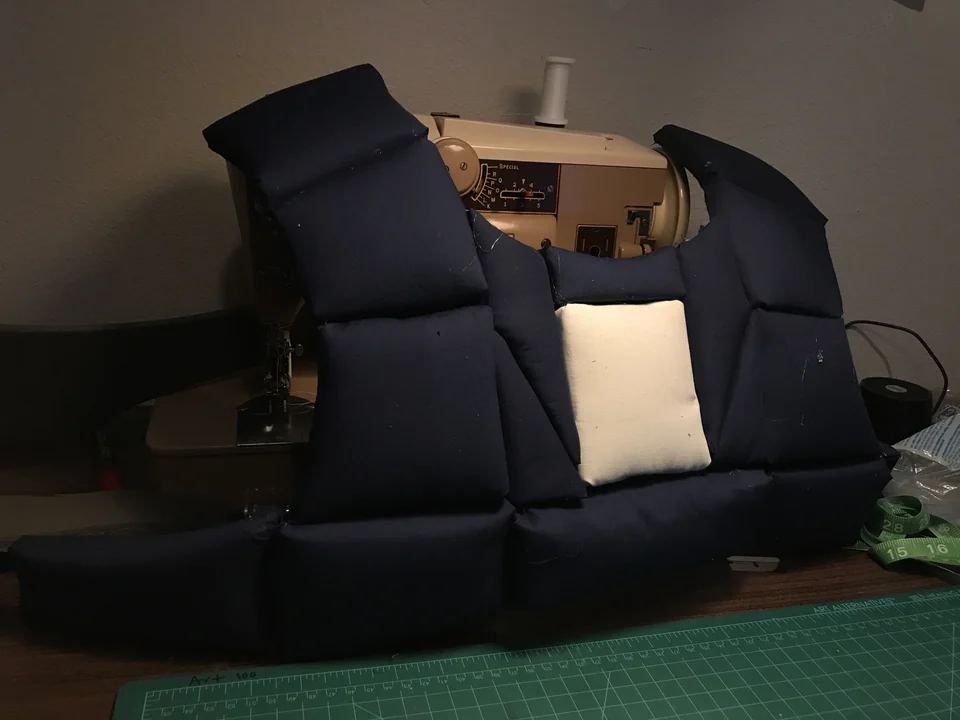 Wrapping the vest — original build image 1