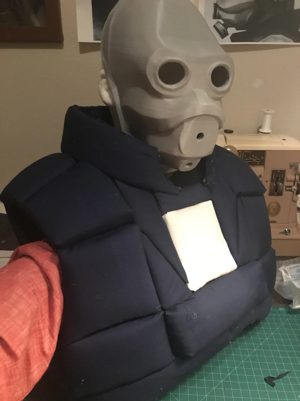 Wrapping the vest — original build image 3