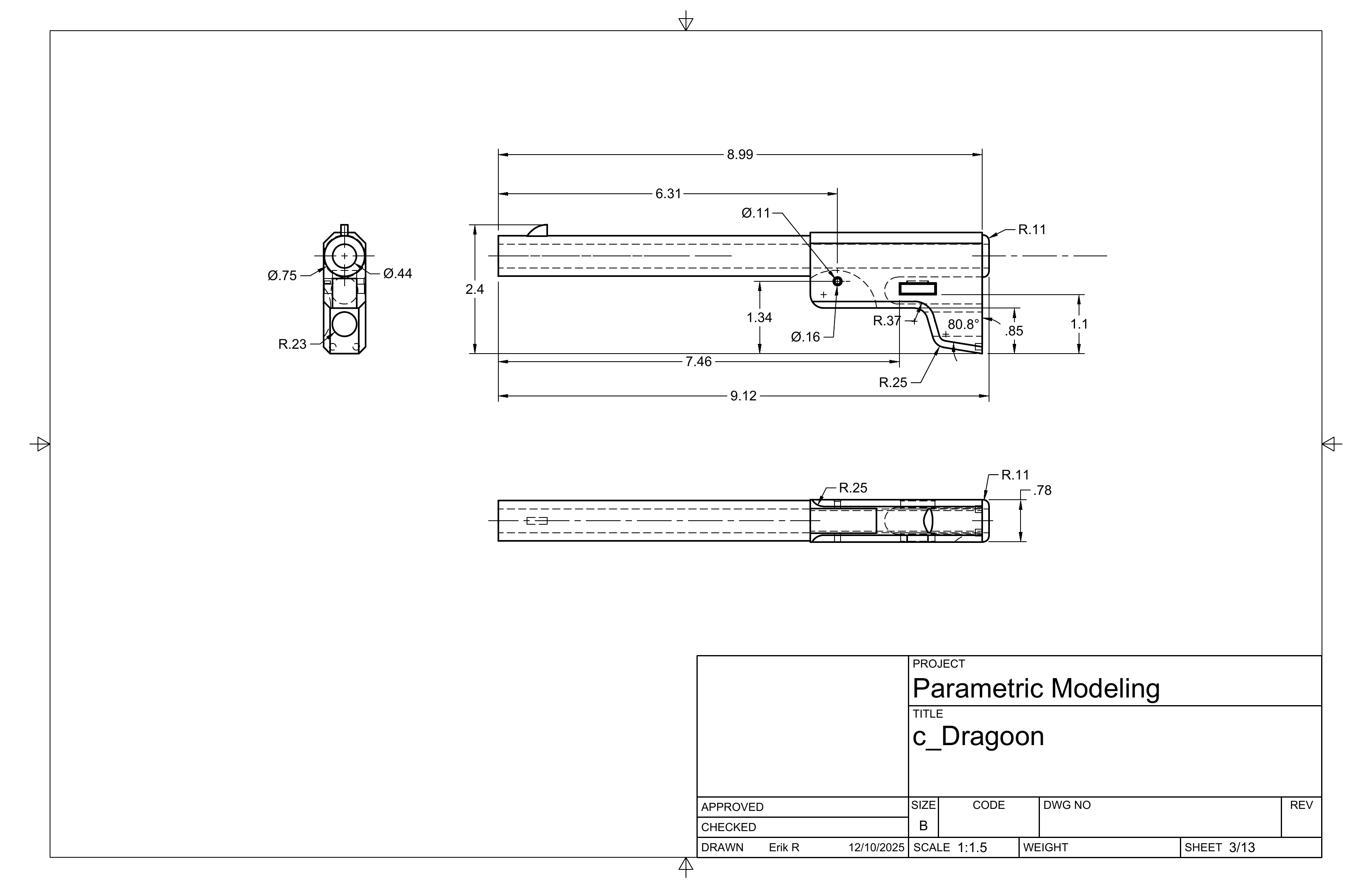 Colt Walker drawing sheet 3 of 13.