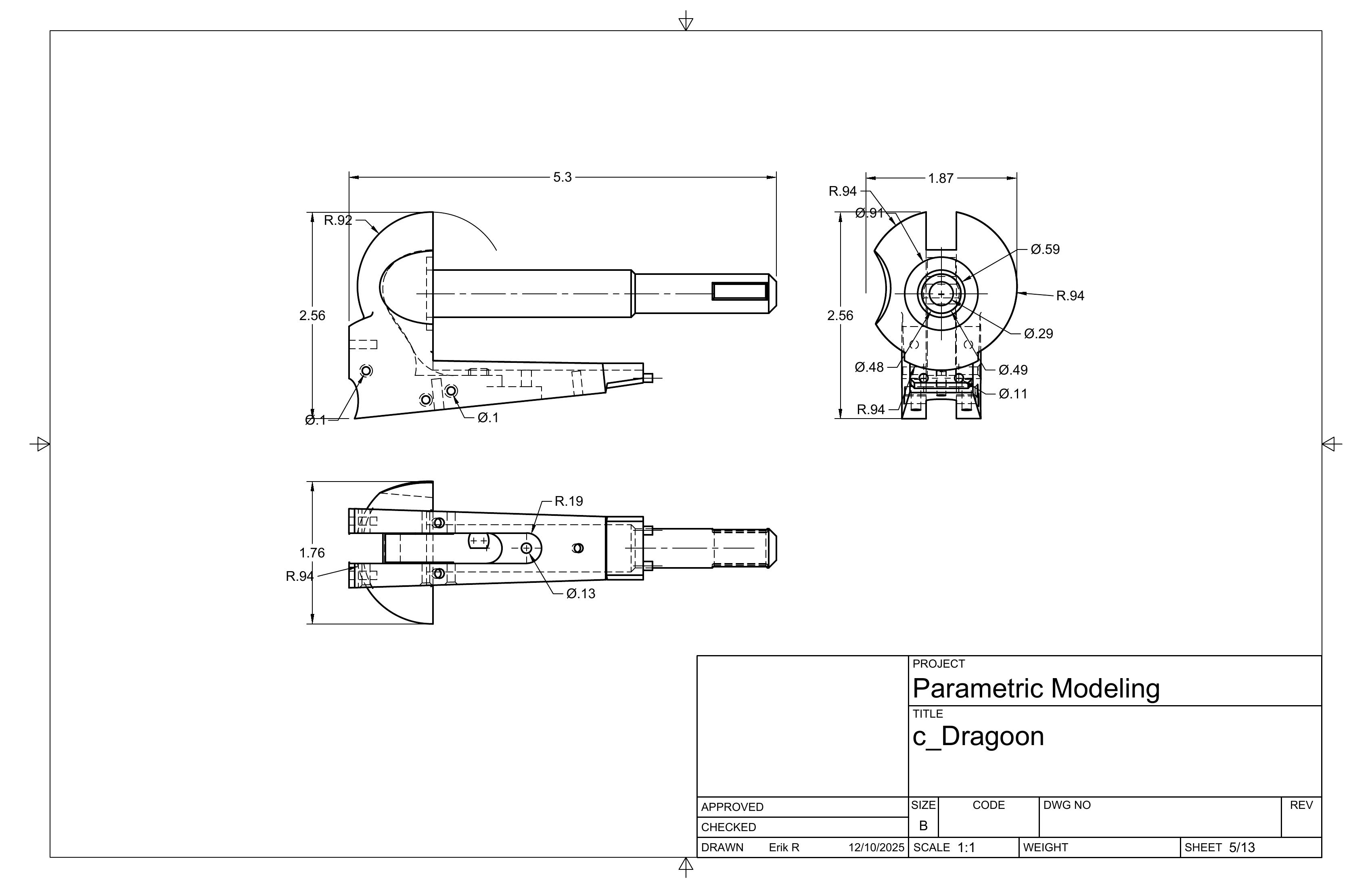 Colt Walker drawing sheet 5 of 13.