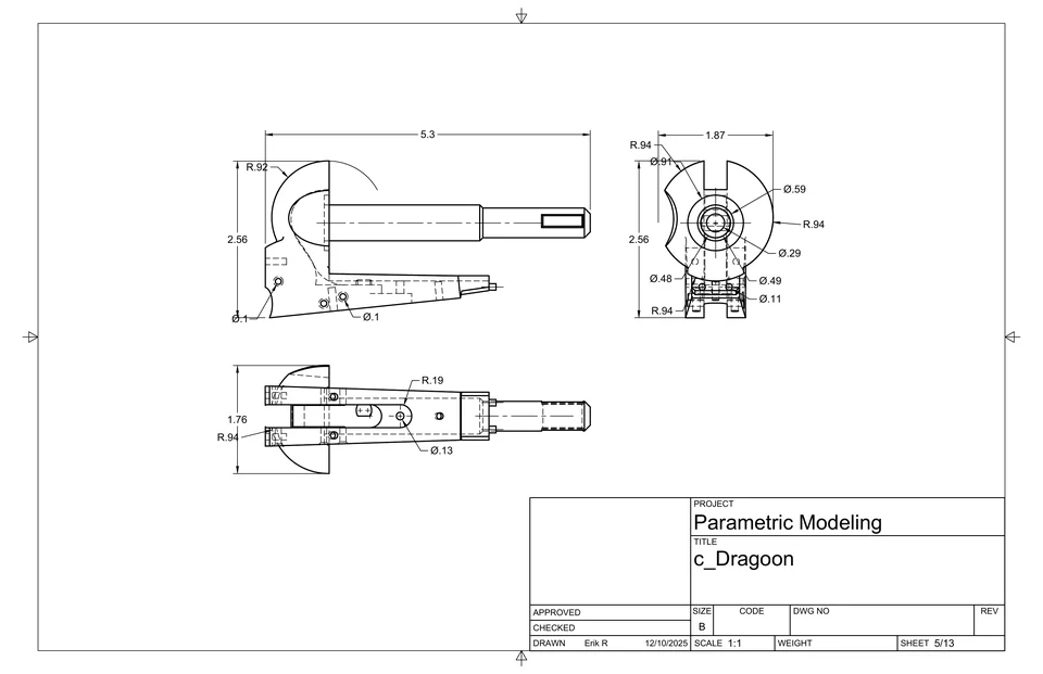 Colt Walker drawing sheet 5 of 13.